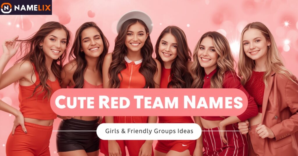 Cute Red Team Names for Girls and Friendly Groups