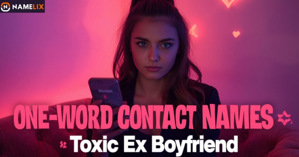 One-Word Contact Names for Toxic Ex Boyfriend 
