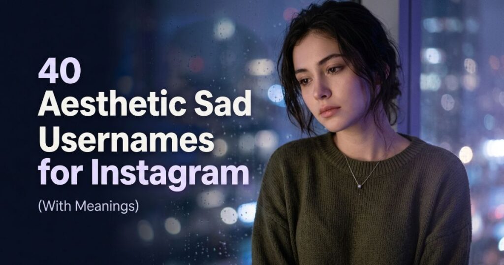 40 Aesthetic Sad Username for Instagram Ideas with Meanings