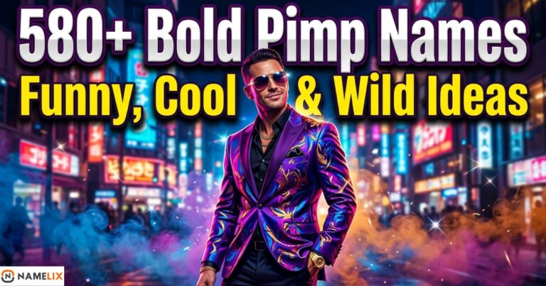 580+ Bold Pimp Names: Funny, Cool & Wild Ideas