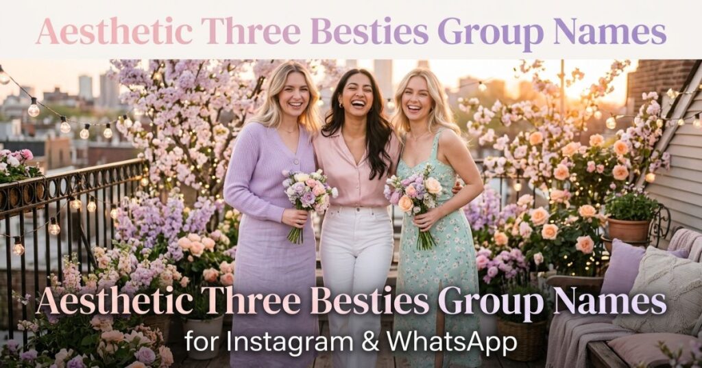 Aesthetic Three Besties Group Names for Instagram & WhatsApp