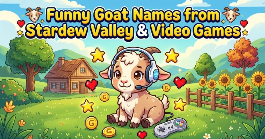 Funny Goat Names from Stardew Valley & Video Games