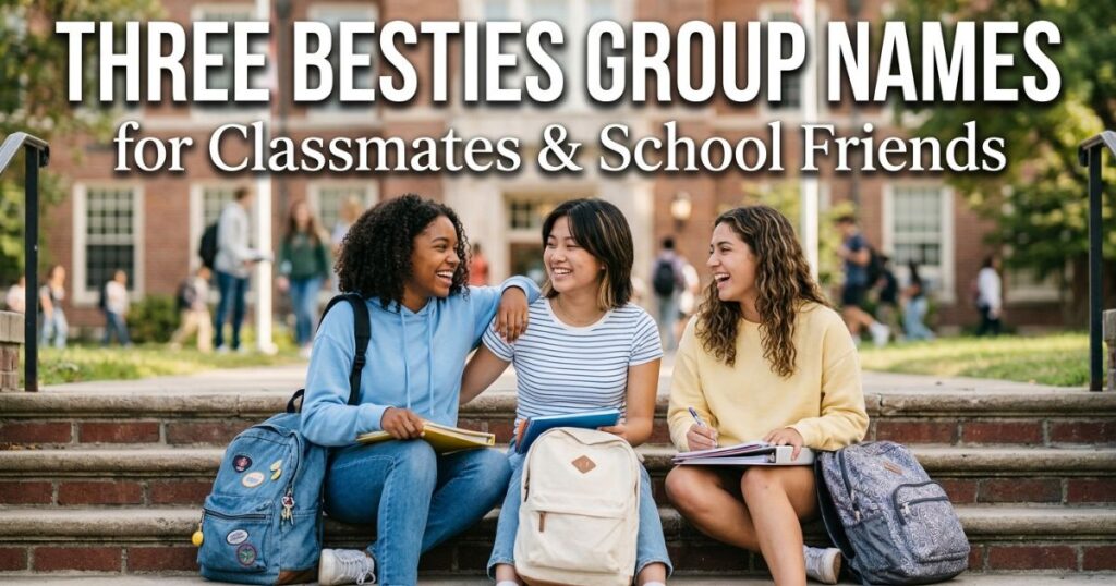 Three Besties Group Names for Classmates & School Friends