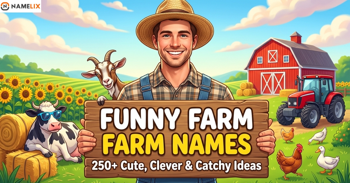 250+ Funny Farm Names: Cute, Clever & Catchy Ideas