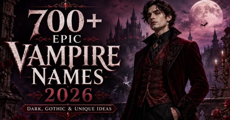 700+ Epic Vampire Names 2026: Dark, Gothic & Unique Ideas