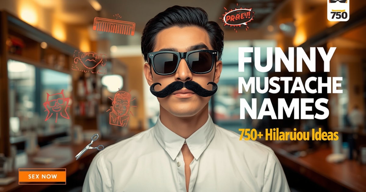750+ Hilarious Funny Mustache Names for Every Style