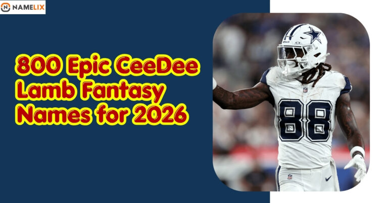 800 Epic CeeDee Lamb Fantasy Names for 2026