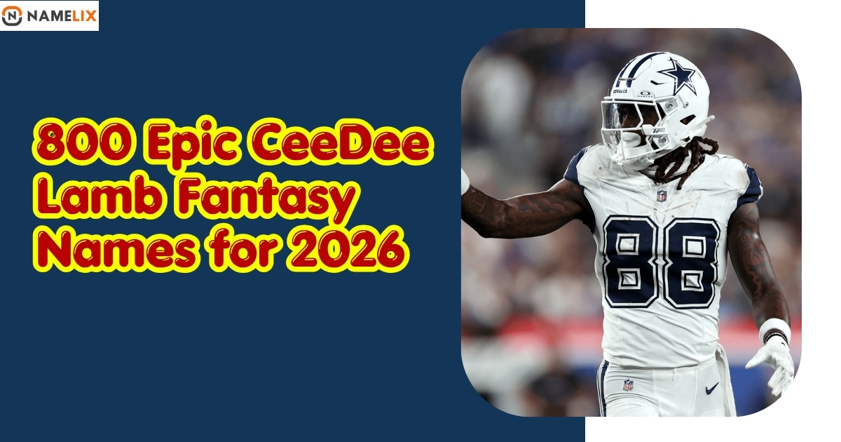 800 Epic CeeDee Lamb Fantasy Names for 2026