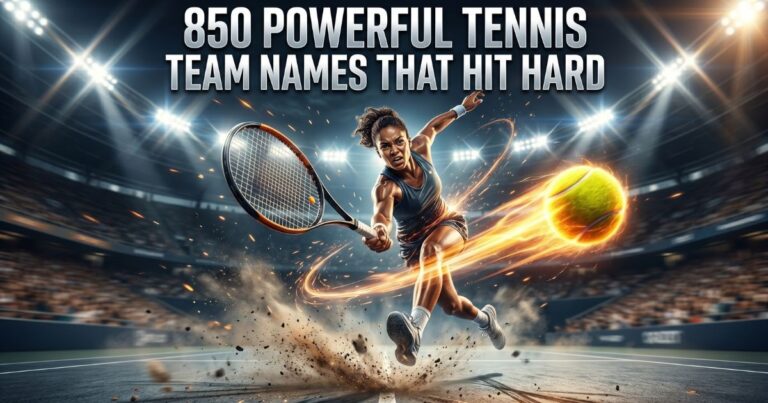 850 Powerful Tennis Team Names That Hit Hard