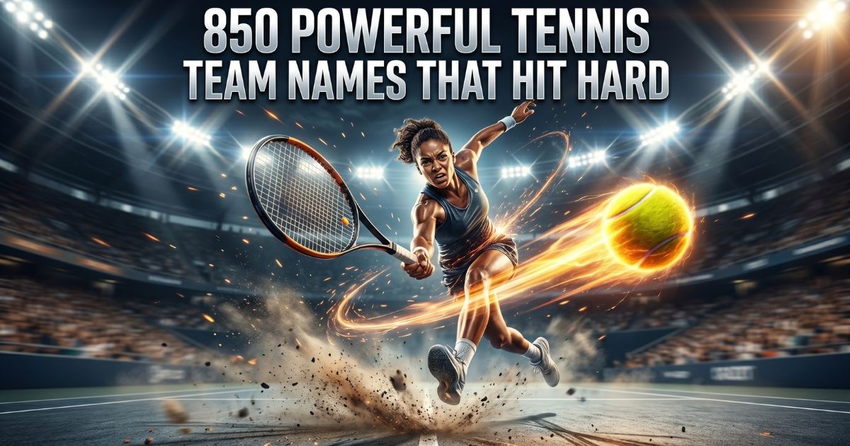 850 Powerful Tennis Team Names That Hit Hard