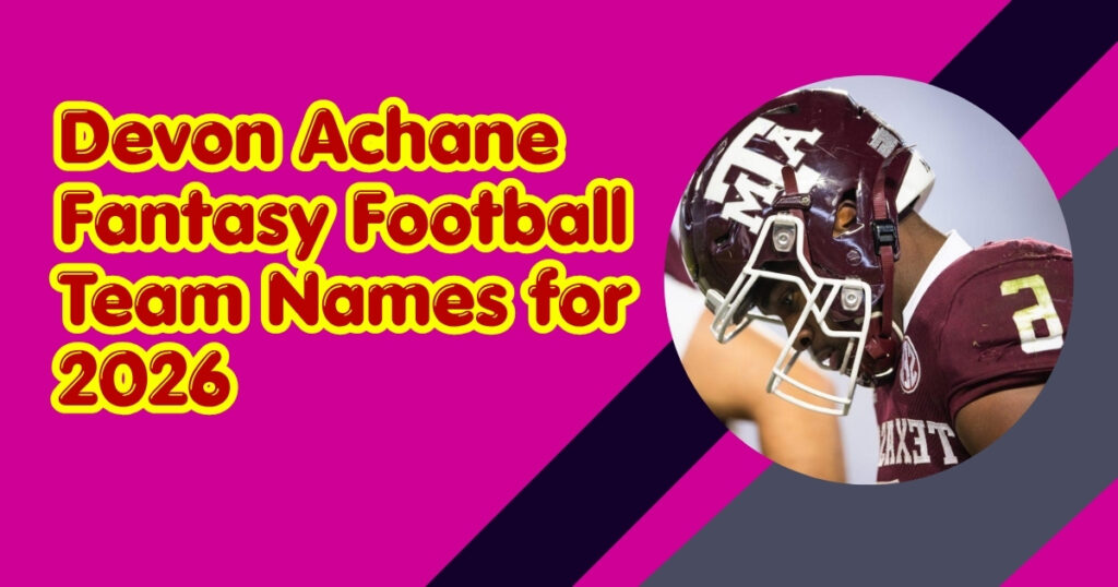 Devon Achane Fantasy Football Team Names for 2026