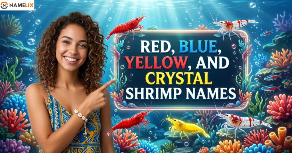 Red, Blue, Yellow, and Crystal Shrimp Names